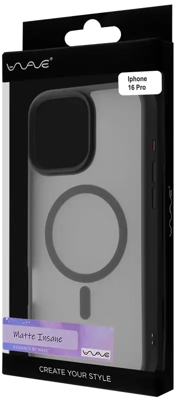 Чохол для iPhone 16 Pro WAVE Matte Insane Case with Magnetic Ring (gray) - фото - №4