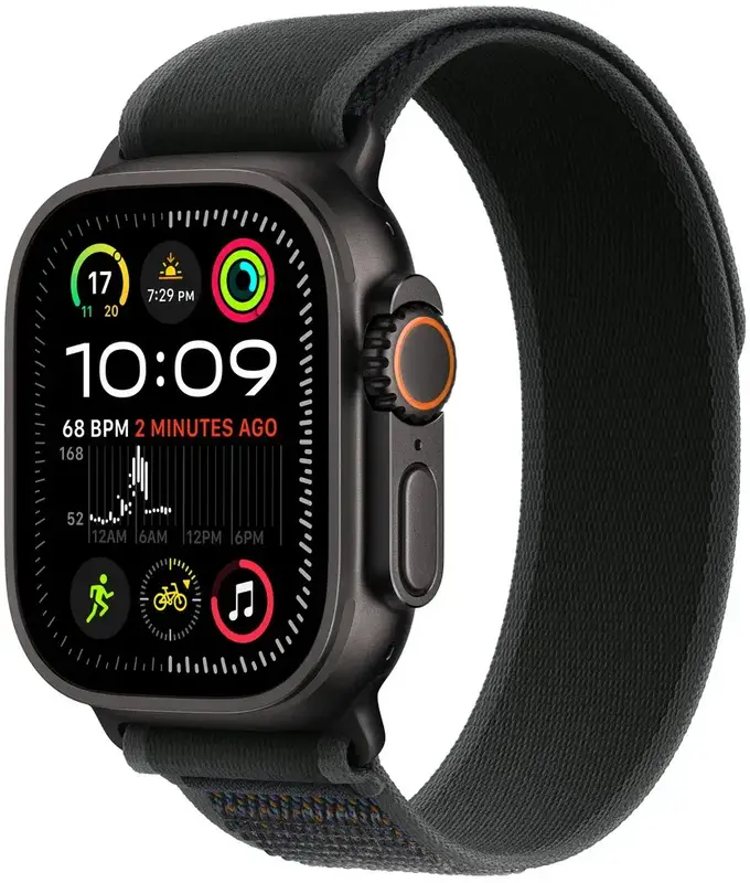 Ремінець для годинника Apple Watch 49/46/45/44mm Black Trail Loop - M/L - Black Titanium Finish (MYQ63ZM/A) - фото - №2