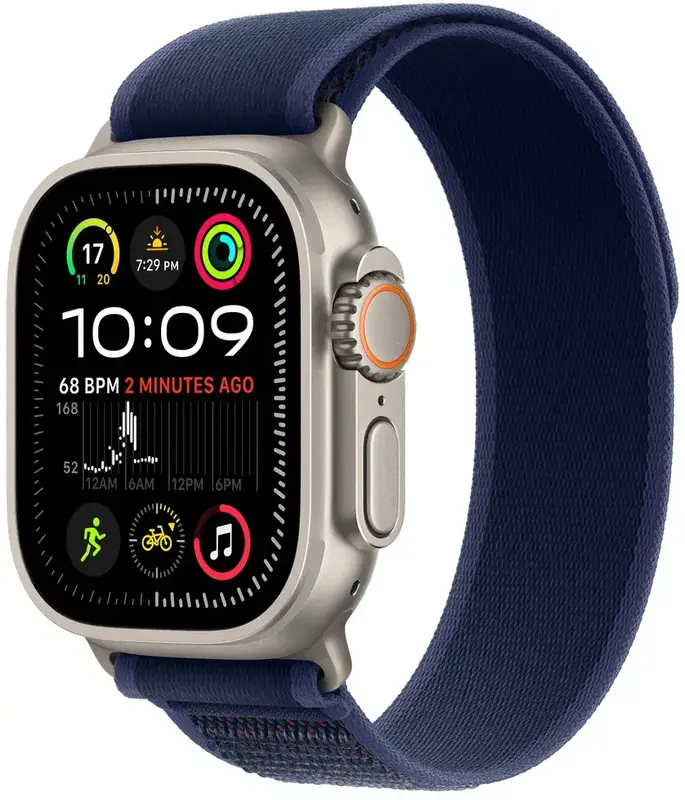 Ремінець для годинника Apple Watch 49/46/45/44mm Blue Trail Loop - M/L - Natural Titanium Finish (MXTW3ZM/A) - фото - №2
