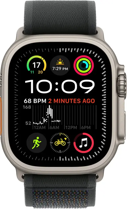 Ремінець для годинника Apple Watch 49/46/45/44mm Green Trail Loop - M/L - Natural Titanium Finish - фото - №1