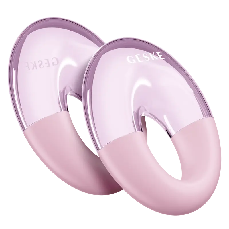 Масажер для очей Geske Cool & Warm Eye Massager 7 в 1 Рожевий - фото - №1