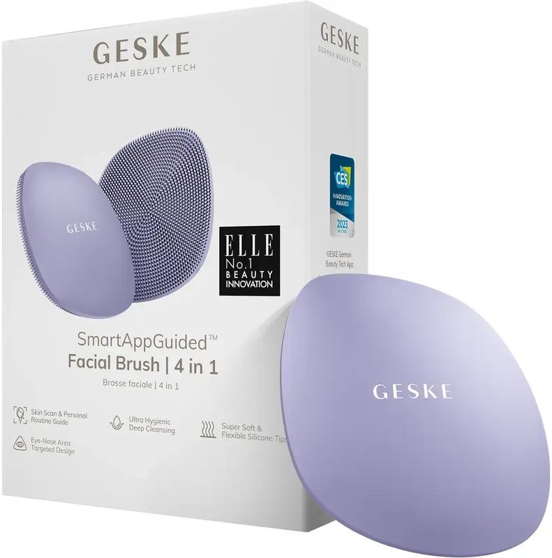 Щітка для обличчя Geske Facial Brush 4 в 1 фіолетовий - фото - №0