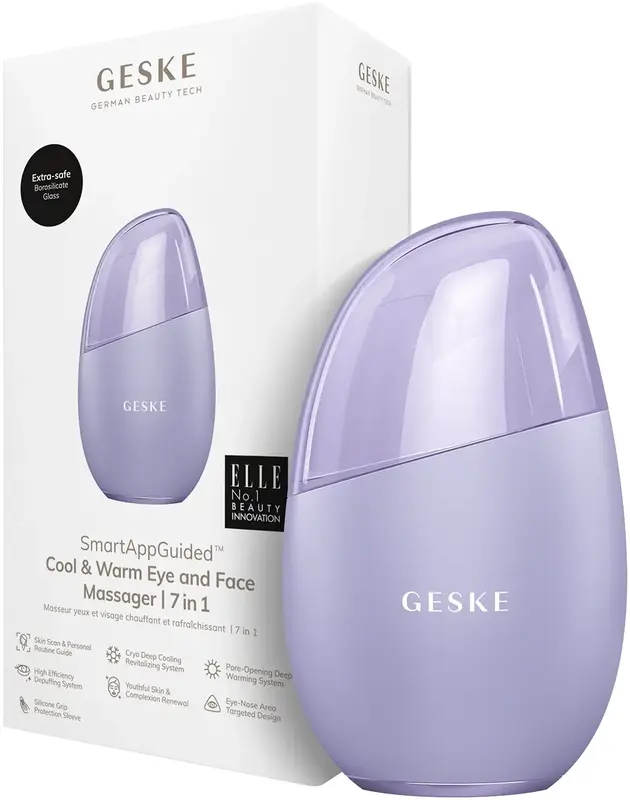 Масажер для очей та обличчя Geske Cool & Warm Eye and Face Massager 7 в 1 Фіолетовий - фото - №0