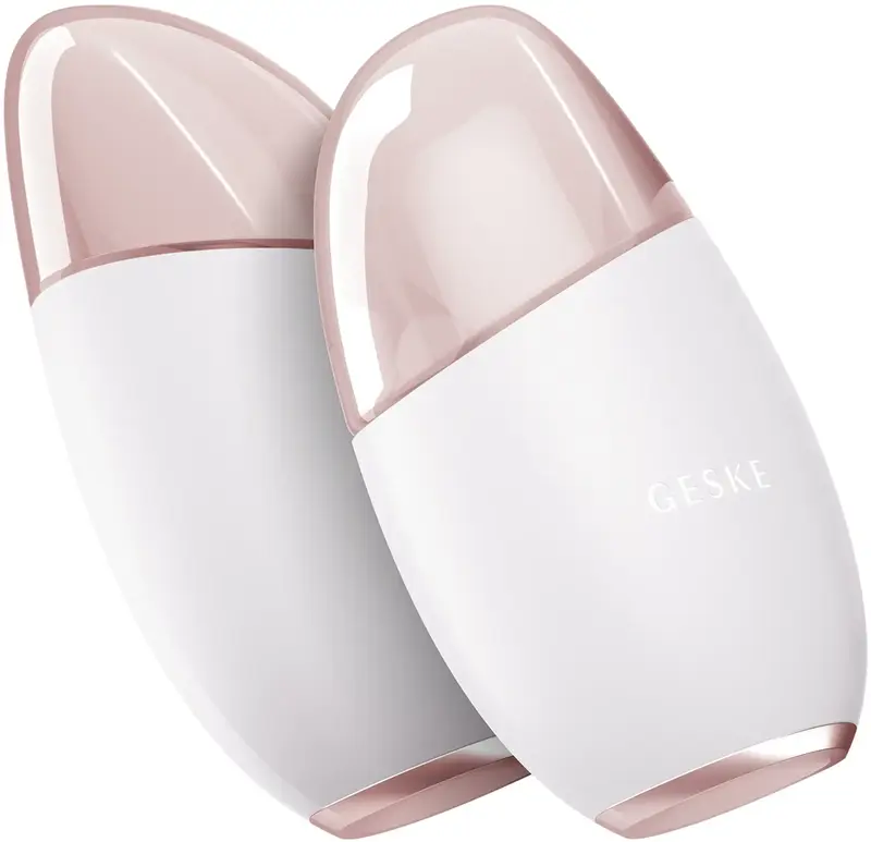 Массажер для глаз и лица Geske Cool & Warm Eye and Face Massager 7 в 1 Пудровый фото