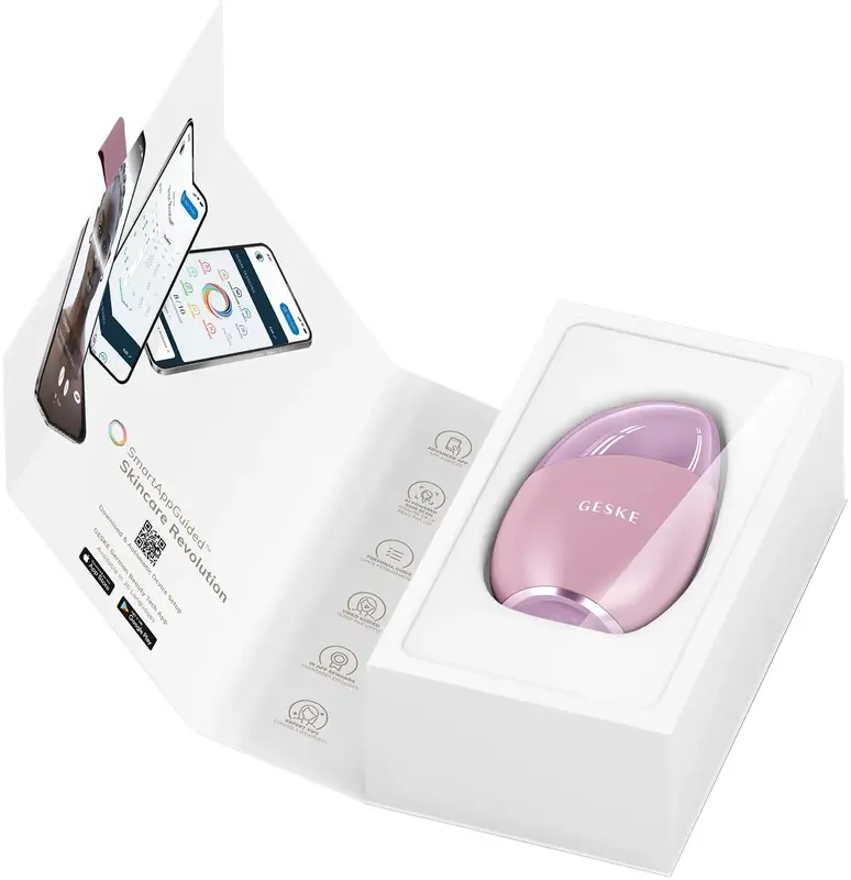 Масажер для очей та обличчя Geske Cool & Warm Eye and Face Massager 7 в 1 Рожевий - фото - №6