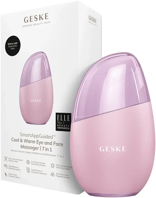 Масажер для очей та обличчя Geske Cool & Warm Eye and Face Massager 7 в 1 Рожевий - фото - №0
