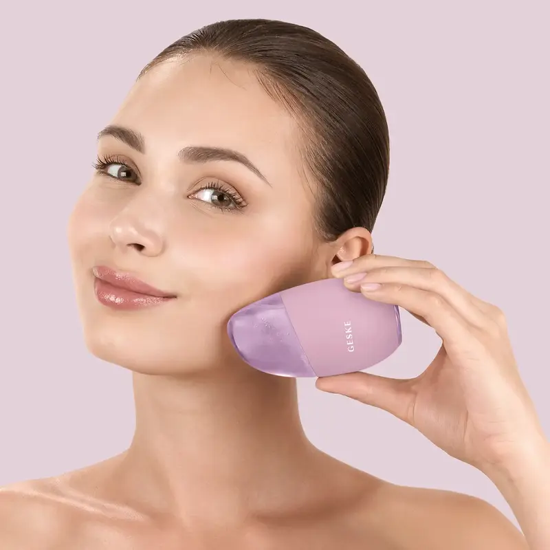 Масажер для очей та обличчя Geske Cool & Warm Eye and Face Massager 7 в 1 Рожевий - фото - №3