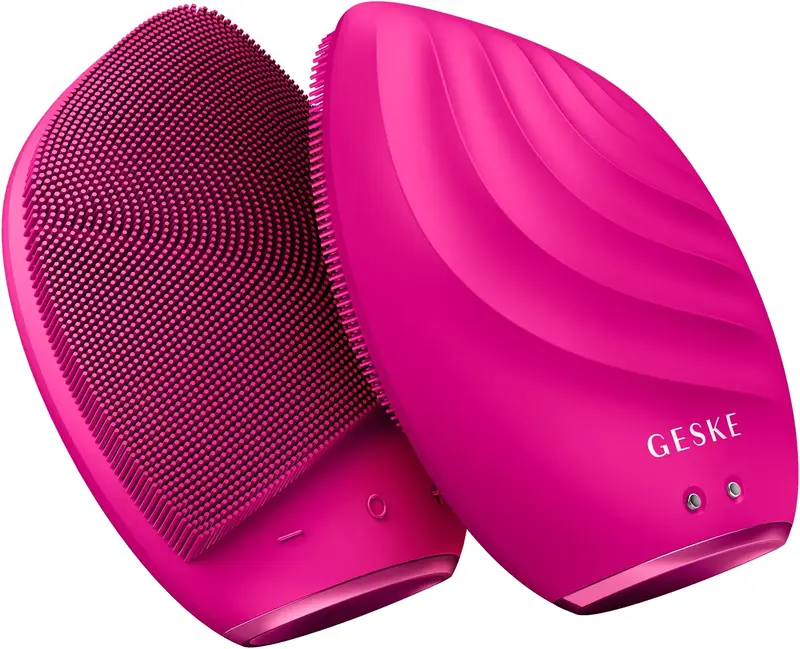 Електронна звукова щітка для обличчя GESKE Sonic Facial Brush 5 в 1 пурпурний фото