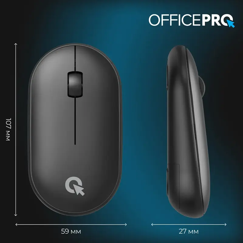 Комп'ютерна миша OfficePro M185B Silent Click Wireless (Black) - фото - №11