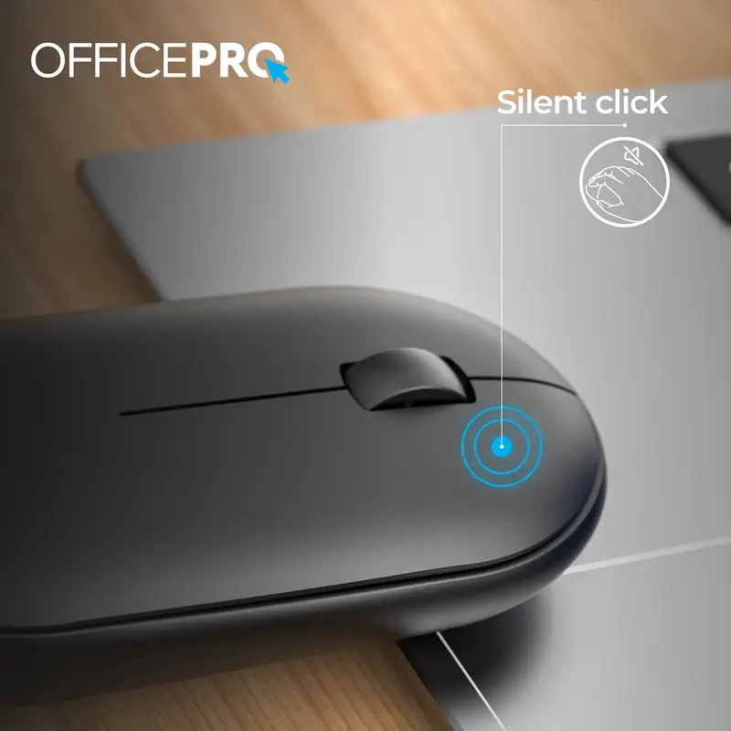 Комп'ютерна миша OfficePro M185B Silent Click Wireless (Black) - фото - №7