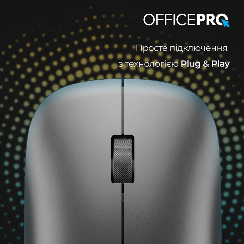 Комп'ютерна миша OfficePro M225G Silent Click Wireless (Gray) - фото - №5