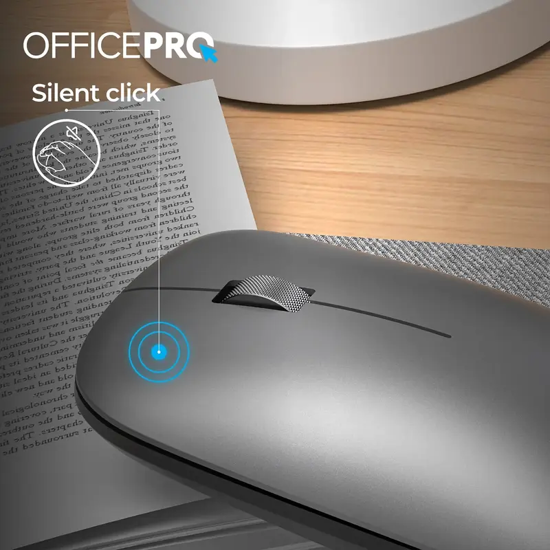 Комп'ютерна миша OfficePro M225G Silent Click Wireless (Gray) - фото - №7