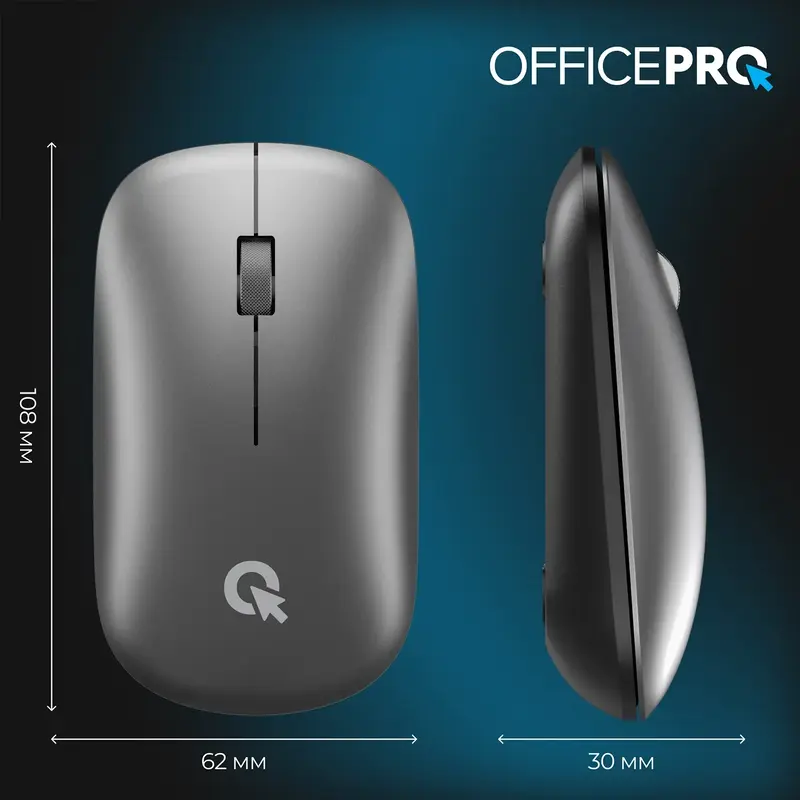 Комп'ютерна миша OfficePro M225G Silent Click Wireless (Gray) - фото - №11