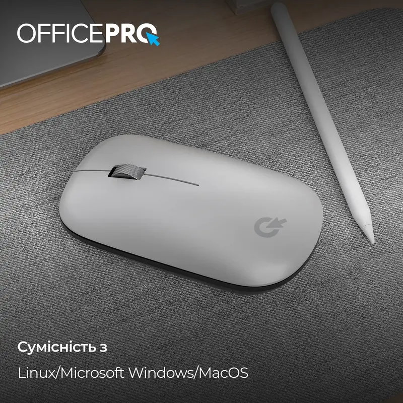 Комп'ютерна миша OfficePro M225S Silent Click Wireless (Silver) - фото - №12