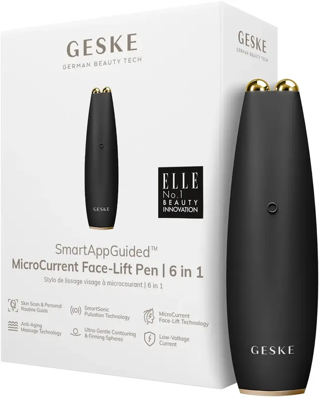 Мікрострумова ручка для підтяжки обличчя Geske MicroCurrent Face-Lift Pen 6 в 1 сірий - фото - №0