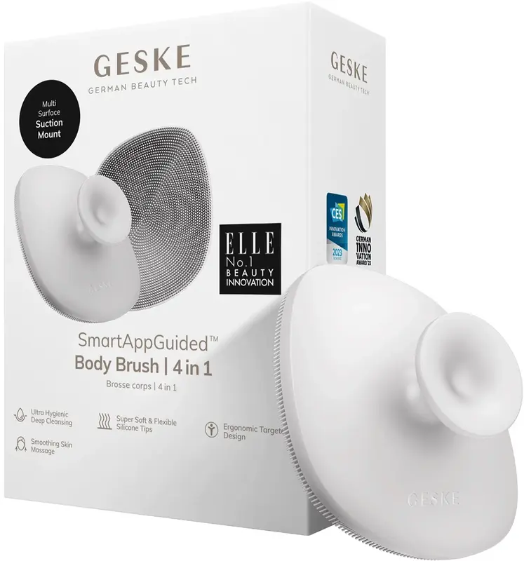 Щітка для тіла GESKE Body Brush 4 в 1 біла - фото - №0