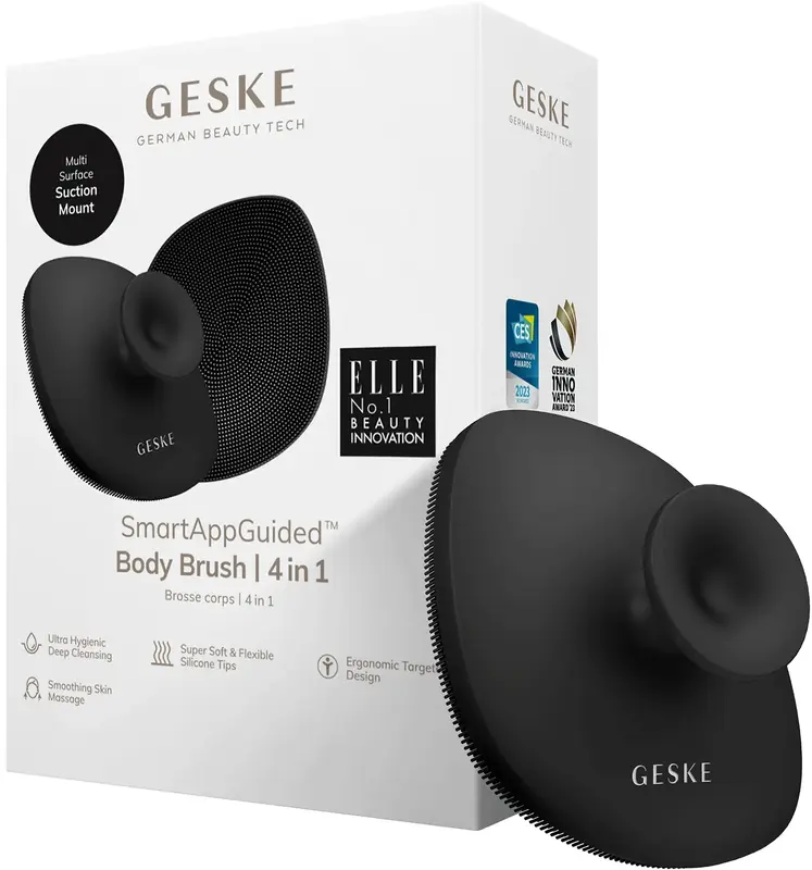 Щітка для тіла GESKE Body Brush 4 в 1 сірий фото