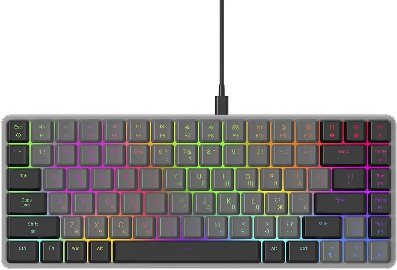 Клавиатура игровая GamePro MK141R Red Swich Low Profile Dark Gray фото