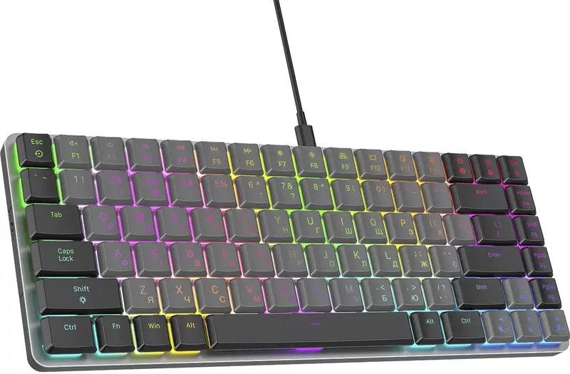 Клавиатура игровая GamePro MK141R Red Swich Low Profile Dark Gray фото