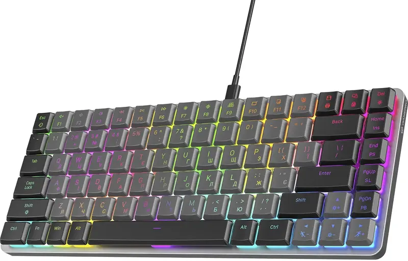 Клавиатура игровая GamePro MK141R Red Swich Low Profile Dark Gray фото