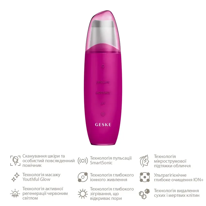Микротоковый скрабер для кожи и устранения черных точек Geske MicroCurrent Skin Scrubber & Blackhead фото