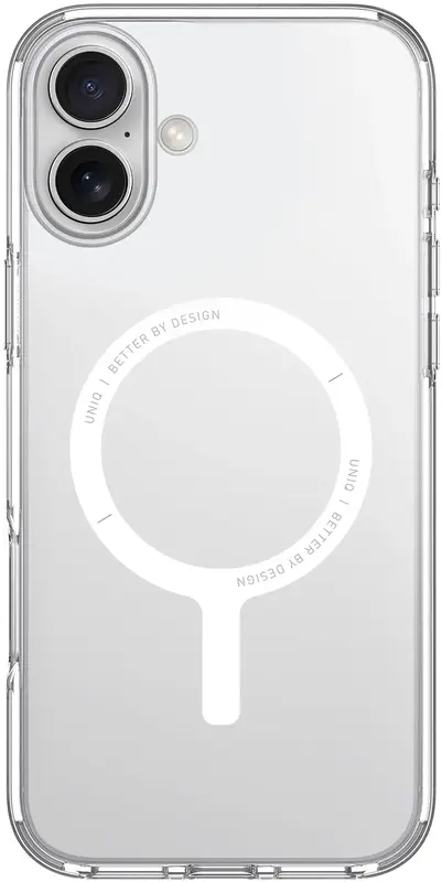 Чохол для Iphone 16 Plus UNIQ HYBRID MAGCLICK CHARGING CLARIO (ECO) - LUCENT (UNIQ-IP6.7(2024)-CLARMCLR) - фото - №0
