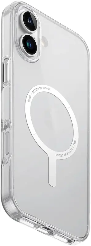 Чохол для Iphone 16 Plus UNIQ HYBRID MAGCLICK CHARGING CLARIO (ECO) - LUCENT (UNIQ-IP6.7(2024)-CLARMCLR) - фото - №1