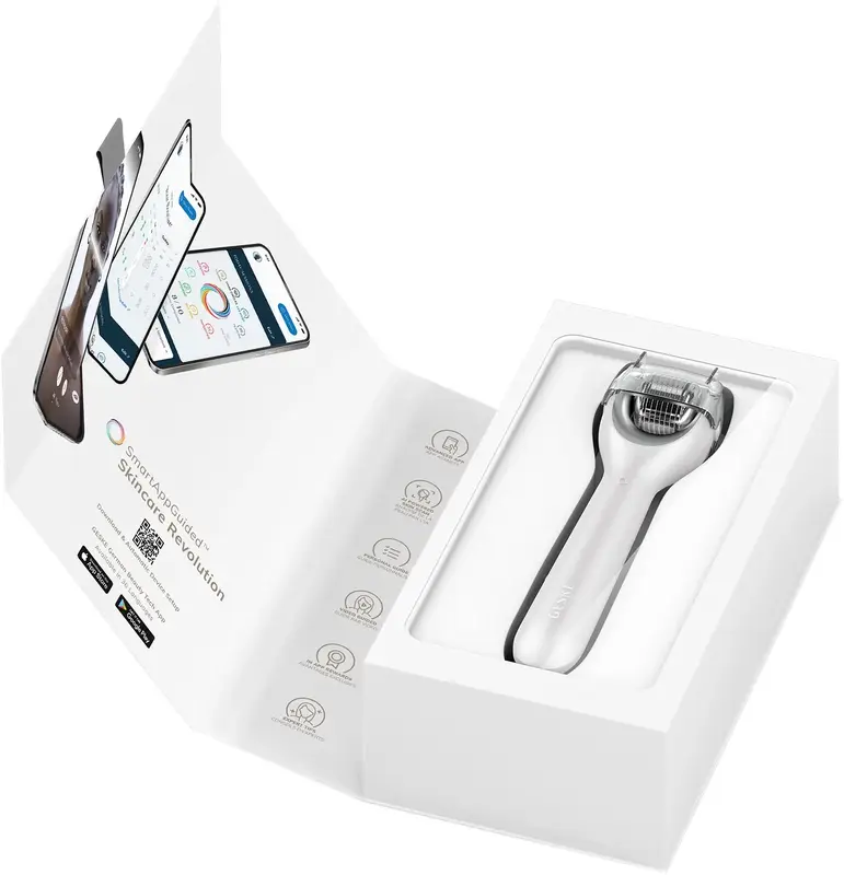 Електронний ролик для обличчя з мікроголками GESKE MicroNeedle Face Roller 9 в 1 білий - фото - №6
