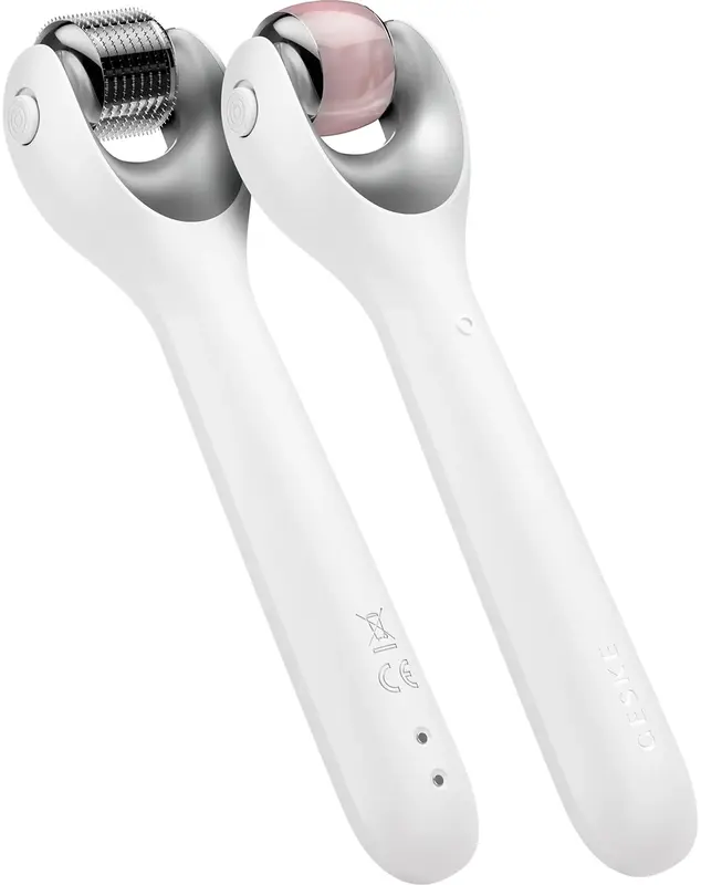 Електронний ролик для обличчя з мікроголками GESKE MicroNeedle Face Roller 9 в 1 білий - фото - №5