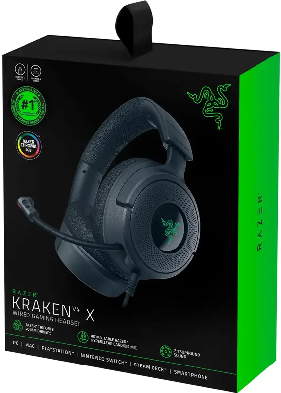 Ігрова гарнітура Razer Kraken V4 X (RZ04-05180100-R3M1) фото