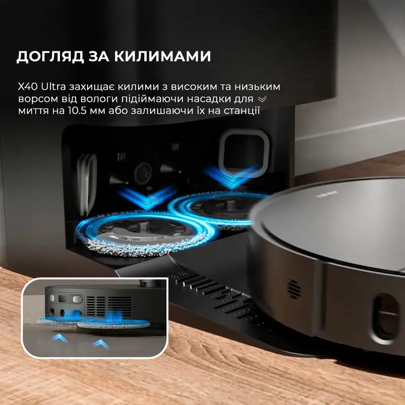 Робот-пылесос моющий Dreame Bot X40 Ultra Black фото