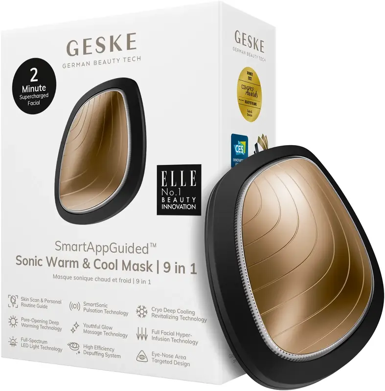 Звукова маска тепло і холод GESKE Sonic Warm & Cool Mask 9 в 1 сірий - фото - №0