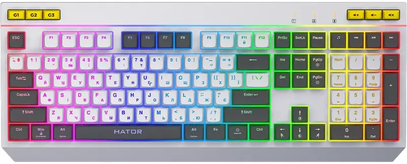 Ігрова клавіатура HATOR Icefall (HTK405UA) White (HTK405UA) White фото