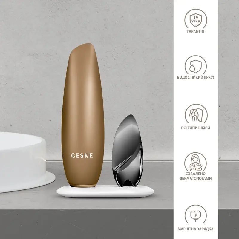 Безконтактна магнітна пілінг маска GESKE Touchless Magnetic Peeling Mask 5 в 1 сірий - фото - №2
