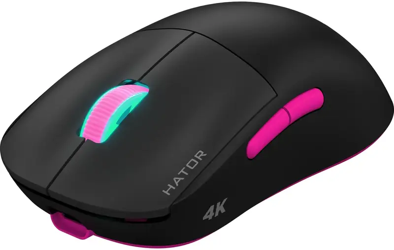 Ігрова миша HATOR Quasar 2 Ultra 4K Wireless (HTM570BP) Black/Pink фото