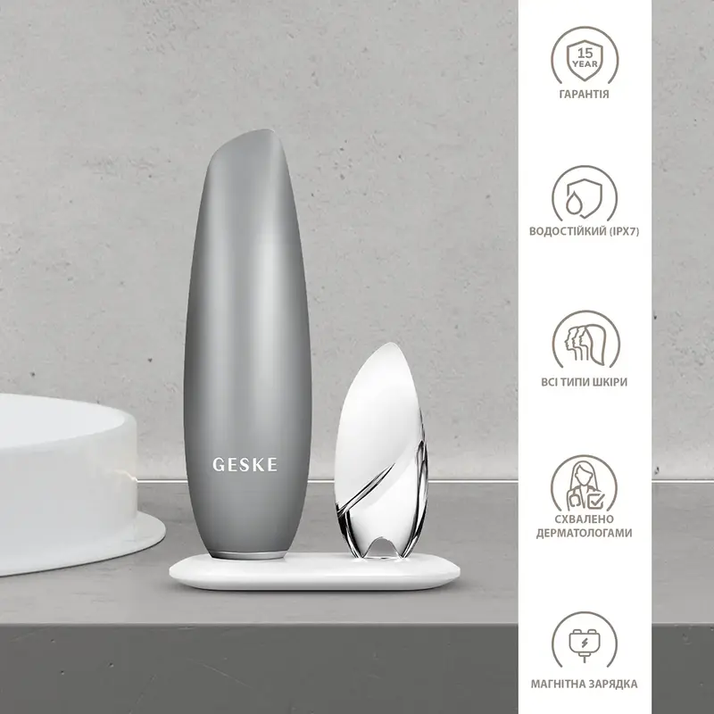 Безконтактна магнітна пілінг маска GESKE Touchless Magnetic Peeling Mask 5 в 1 білий - фото - №2