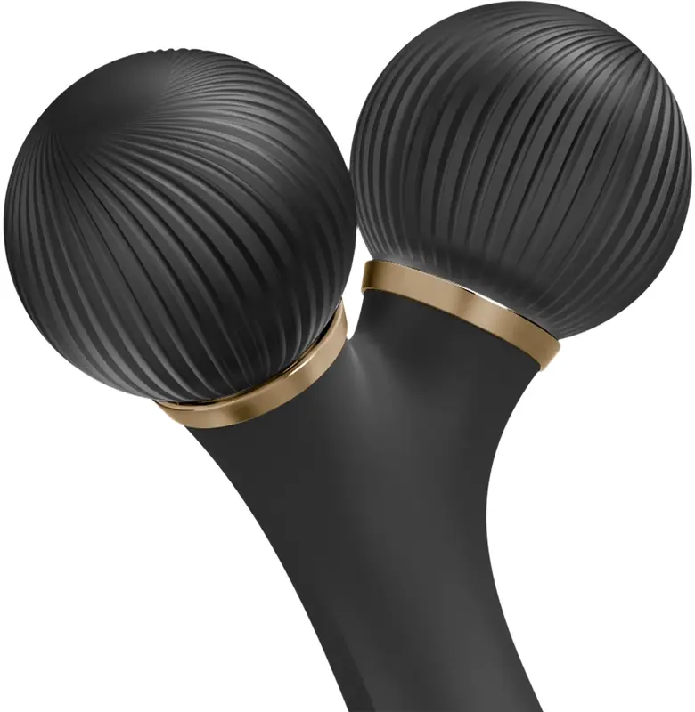 Електронний звуковий ролик для обличчя GESKE Sonic Facial Roller 4 в 1 сірий - фото - №4