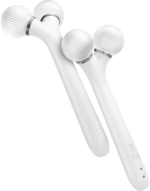 Електронний звуковий ролик для обличчя GESKE Sonic Facial Roller 4 в 1 білий - фото - №5