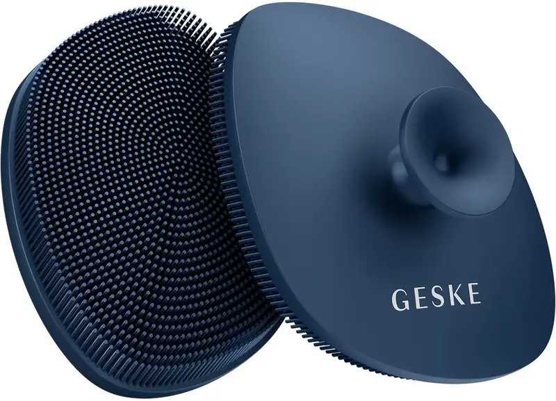 Щітка для обличчя Geske Facial Brush 4 в 1 темно-синій з тримачем - фото - №5