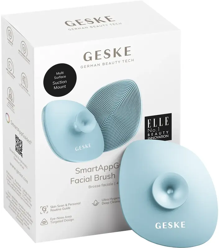 Щітка для обличчя Geske Facial Brush 4 в 1 бірюзовий з тримачем - фото - №6