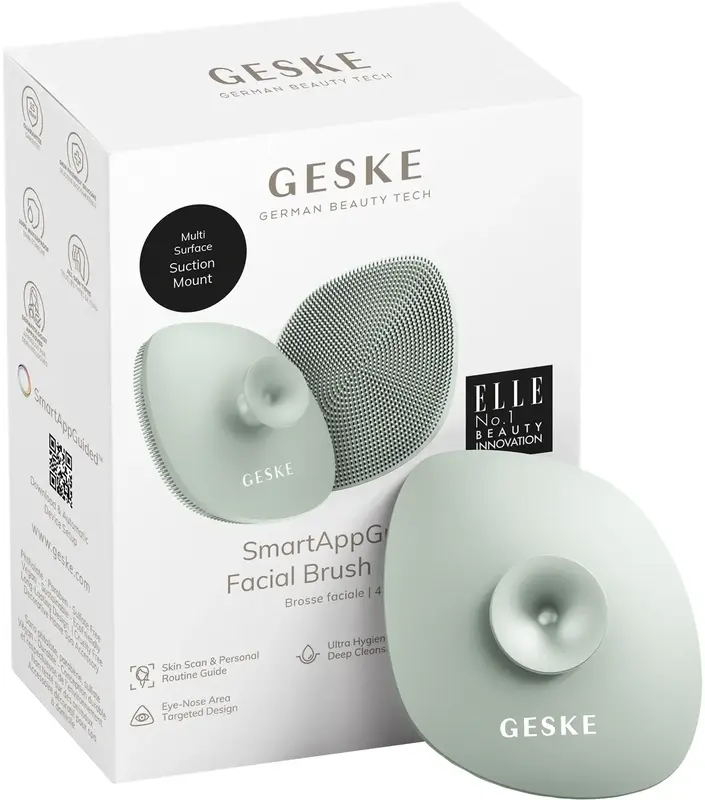 Щітка для обличчя Geske Facial Brush 4 в 1 Зелений з тримачем - фото - №6