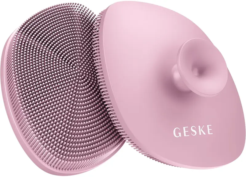 Щітка для обличчя Geske Facial Brush 4 в 1 рожевий з тримачем - фото - №5