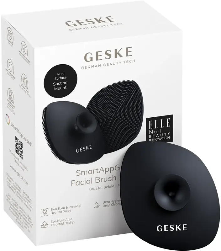 Щітка для обличчя Geske Facial Brush 4 в 1 Чорний з тримачем - фото - №6