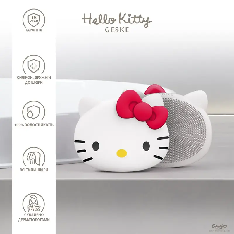 Щітка для обличчя GESKE Facial Brush 3 в 1 пудровий - фото - №2