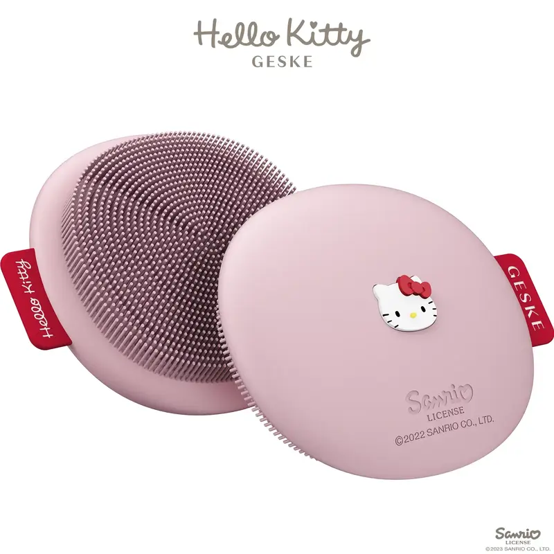 Щітка для обличчя GESKE Facial Brush 3 в 1 Hello Kitty Рожевий фото