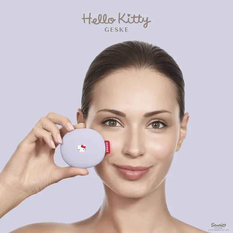 Щітка для обличчя GESKE Facial Brush 3 в 1 Hello Kitty фіолетовий фото