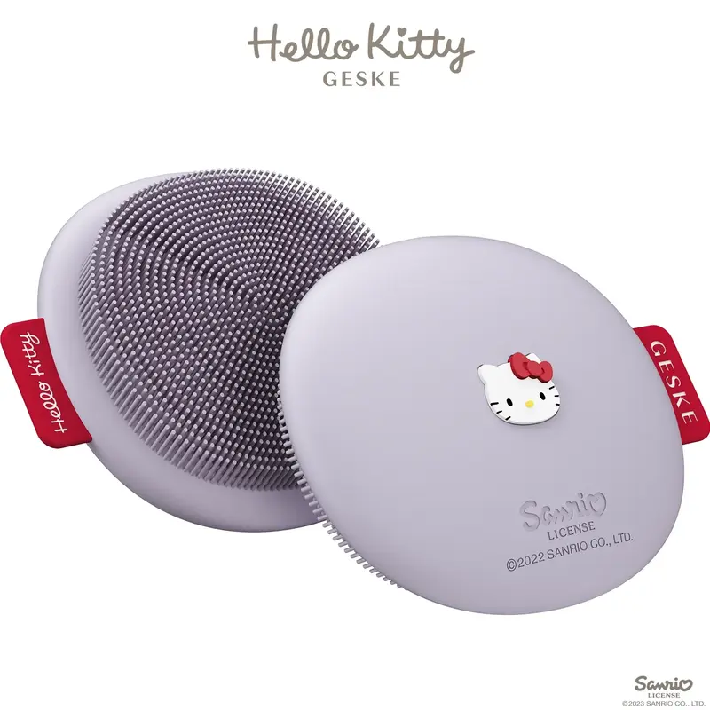 Щітка для обличчя GESKE Facial Brush 3 в 1 Hello Kitty фіолетовий фото