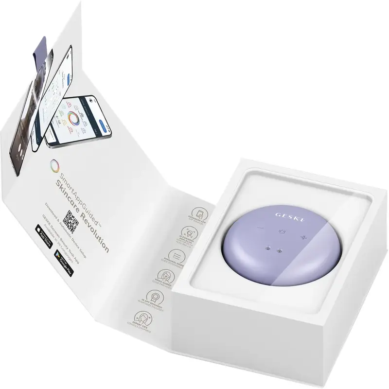 Звуковий масажер для обличчя і тіла GESKE Sonic Cool & Warm Face and Body Massager 9 в 1 фіолетовий фото
