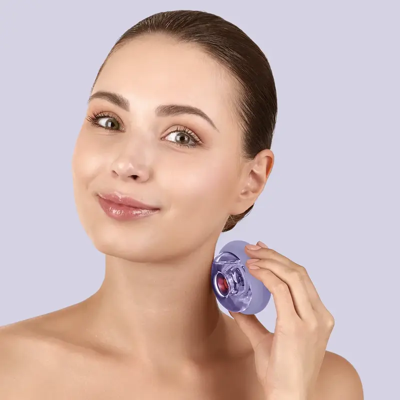 Звуковий масажер для обличчя і тіла GESKE Sonic Cool & Warm Face and Body Massager 9 в 1 фіолетовий фото