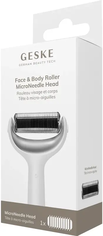 Насадка з мікроголками до електронного ролика для обличчя та тіла GESKE MicroNeedle Head хром - фото - №2